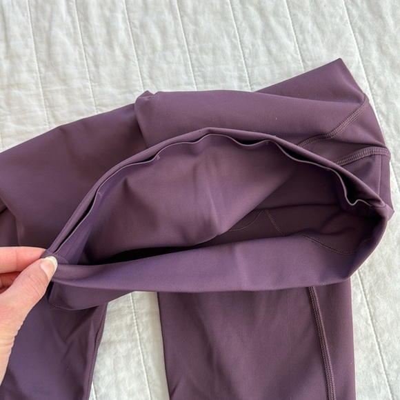 Mauve High Waisted Exercise Leggings Pockets! - Picture 3 of 7
